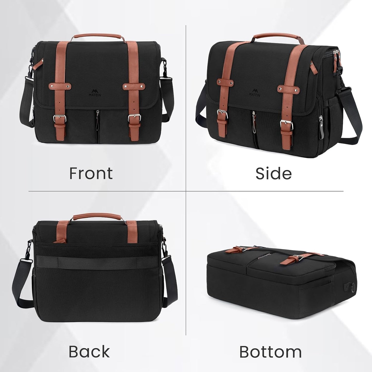 MATEIN Messenger Bag with USB Charging Port