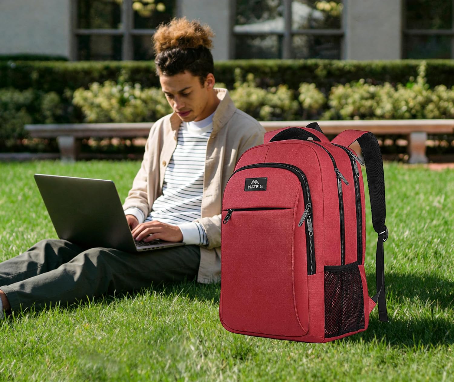 Red Mlassic Travel Laptop Backpack