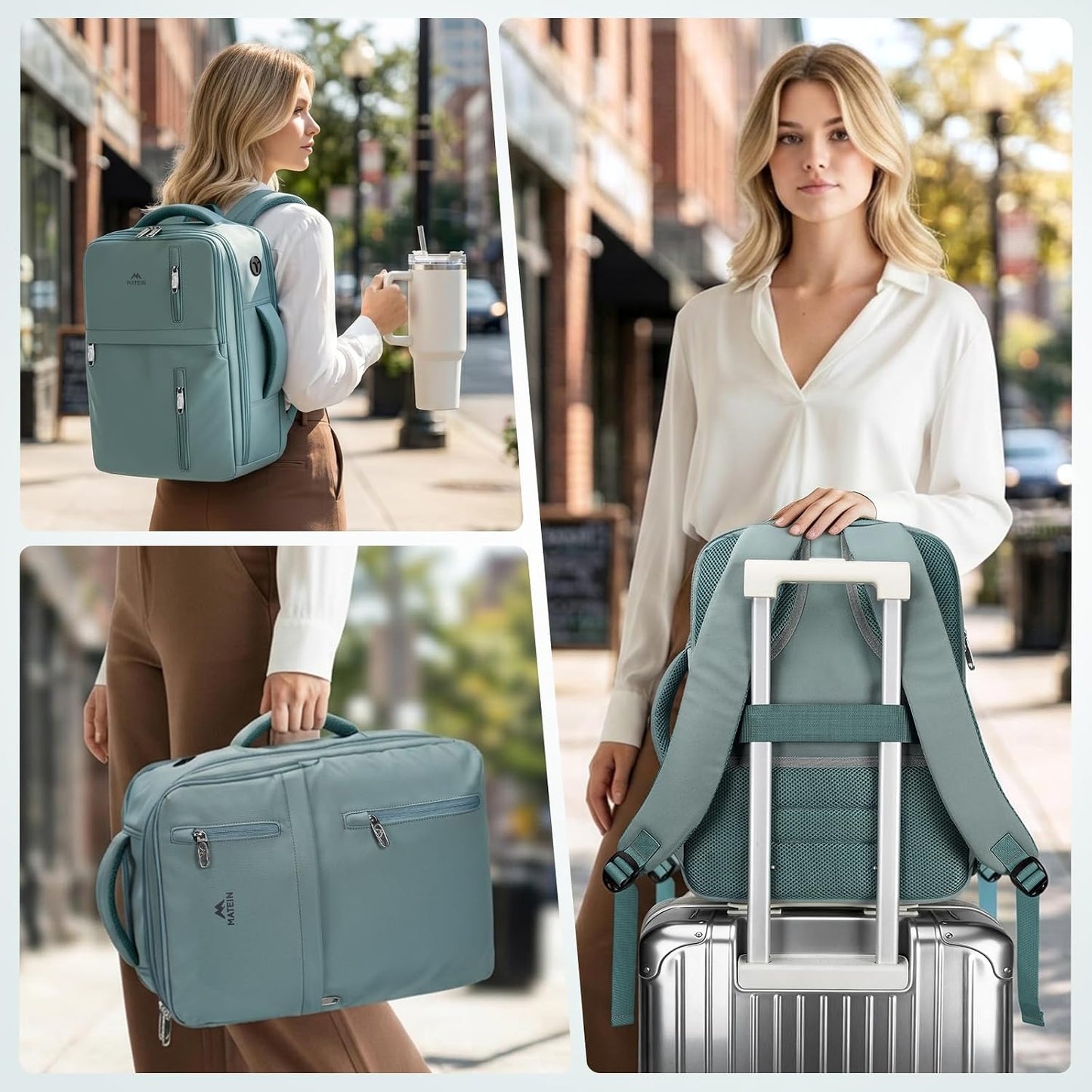 MATEIN Ryanair Handgepäck 40x30x20 mit Nassfach, Cityrucksack Handtasche