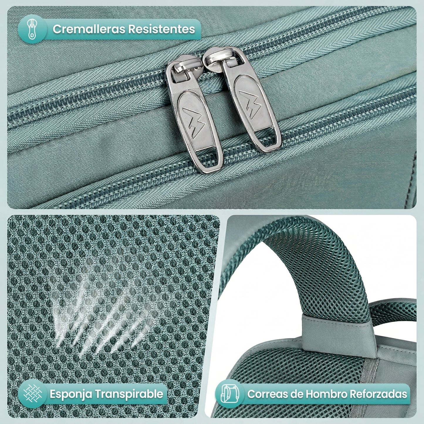 Mochila Viaje 40x30x20 con Bolsa Impermeable