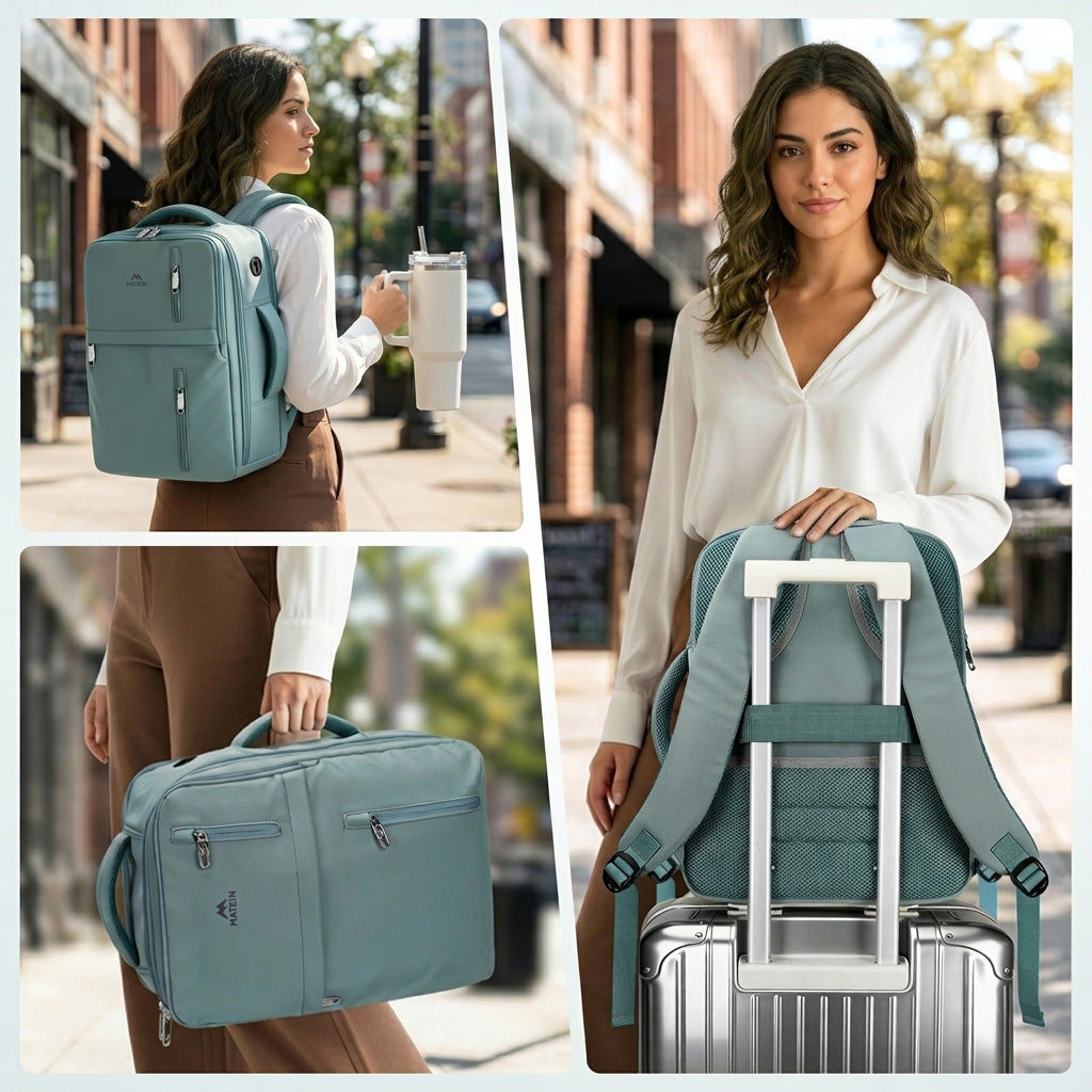 Mochila Viaje 40x30x20 con Bolsa Impermeable