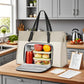 Tote Bag with Lunch Box Compartment, Brown
