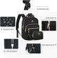 MATEIN 2Pcs Women Waterproof Mini Backpack with USB Port, Black