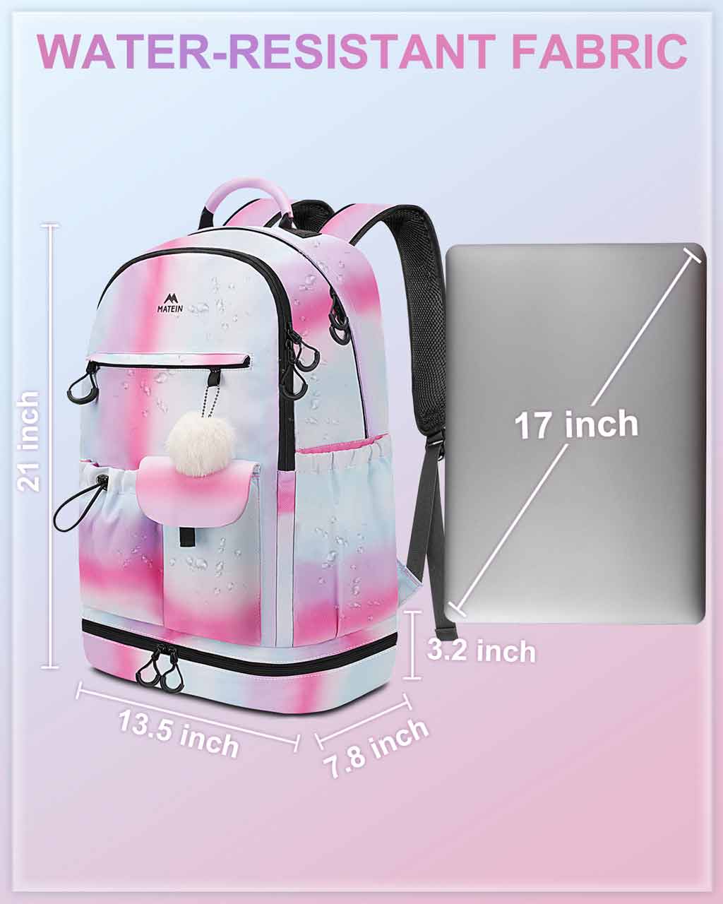 MATEIN Laptop Backpack with Lunch Compartment for Women
