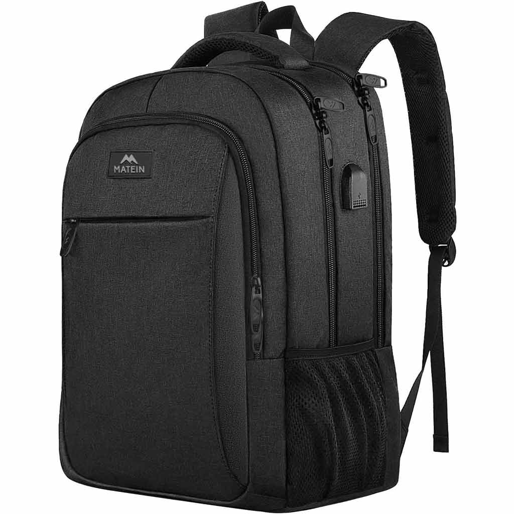 MATEIN Travel Laptop Backpack, Business Anti Theft Slim Durable Laptops  Backpack with USB Charging Port, Water Resistant College School Computer  Bag