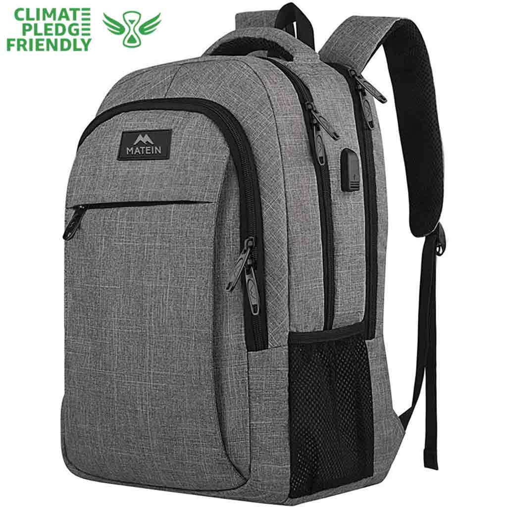 Matein Mlassic Gray Laptop Backpack