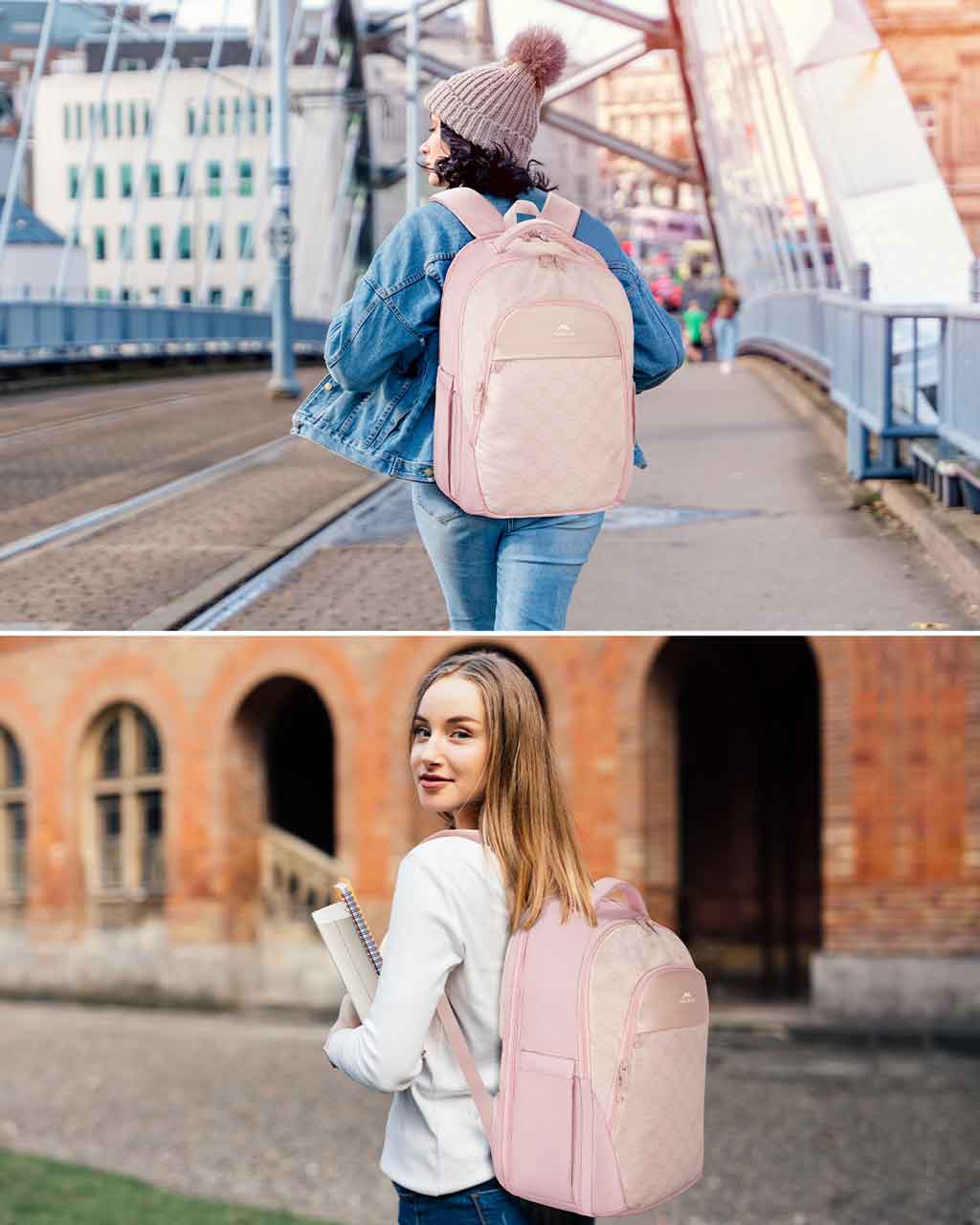 MATEIN Pink Backpacks for College Girl