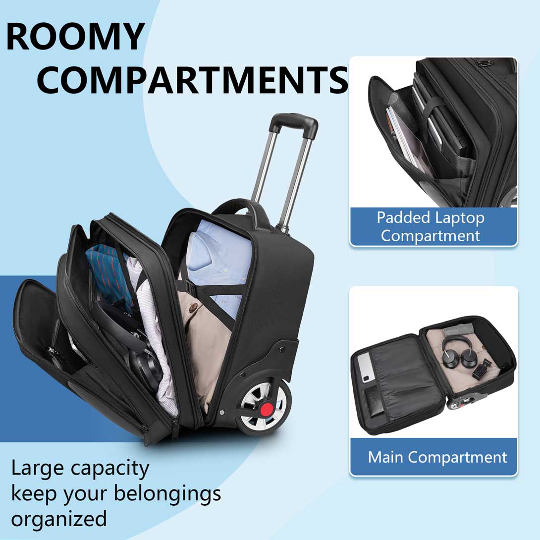 Travel Rolling Briefcase on Wheels