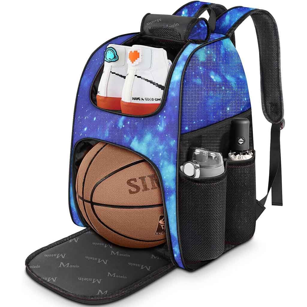 Color Basketball Backpack Matein Large Basketball Training Backpack for Girls