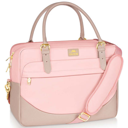 Matein Womens Laptop Briefcase Pink Color