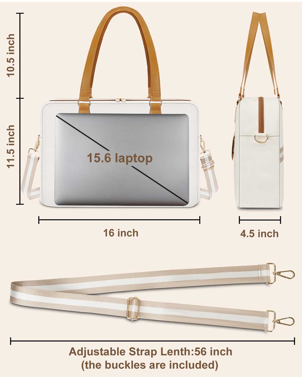 Matein Women's Briefcase Laptop Bag