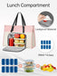 Tote Bag with Lunch Box Compartment, Pink