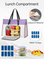 Tote Bag with Lunch Box Compartment, Light Purple