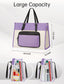 Tote Bag with Lunch Box Compartment, Light Purple