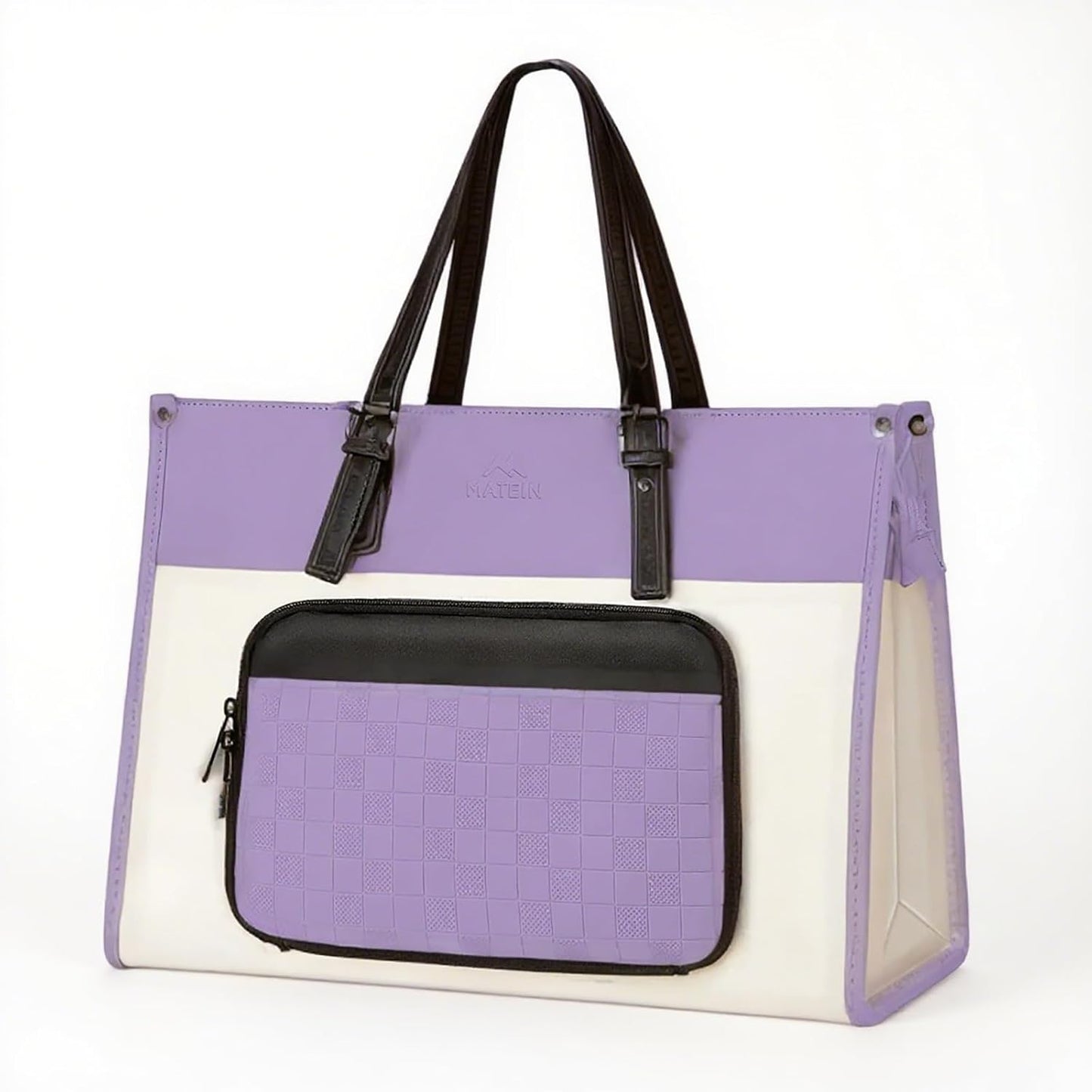 Tote Bag with Lunch Box Compartment, Light Purple