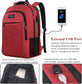 Red Mlassic Travel Laptop Backpack, 17''