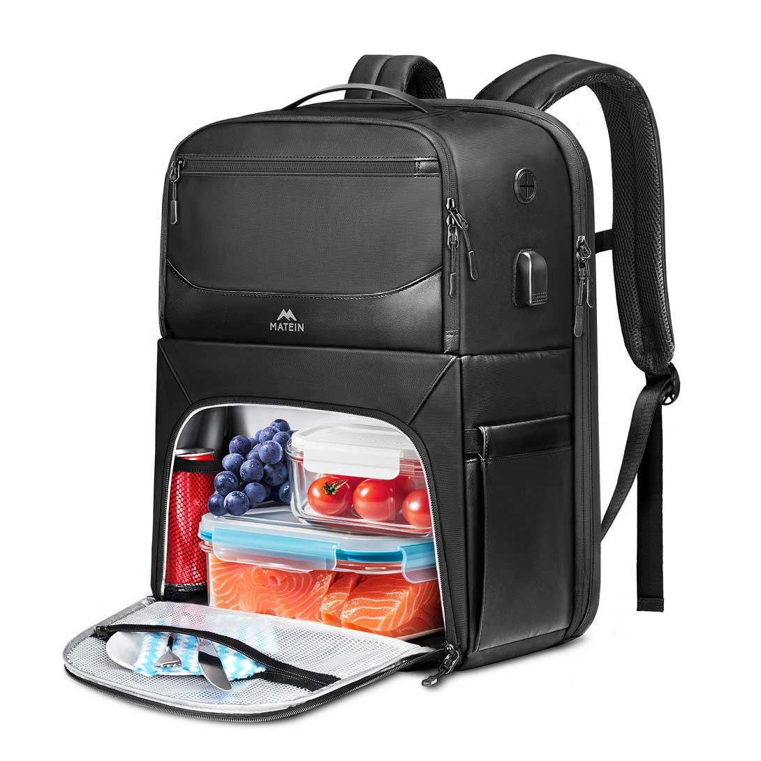 Compact Lunch Backpack Matein Gray Lunch Backpack for Adults
