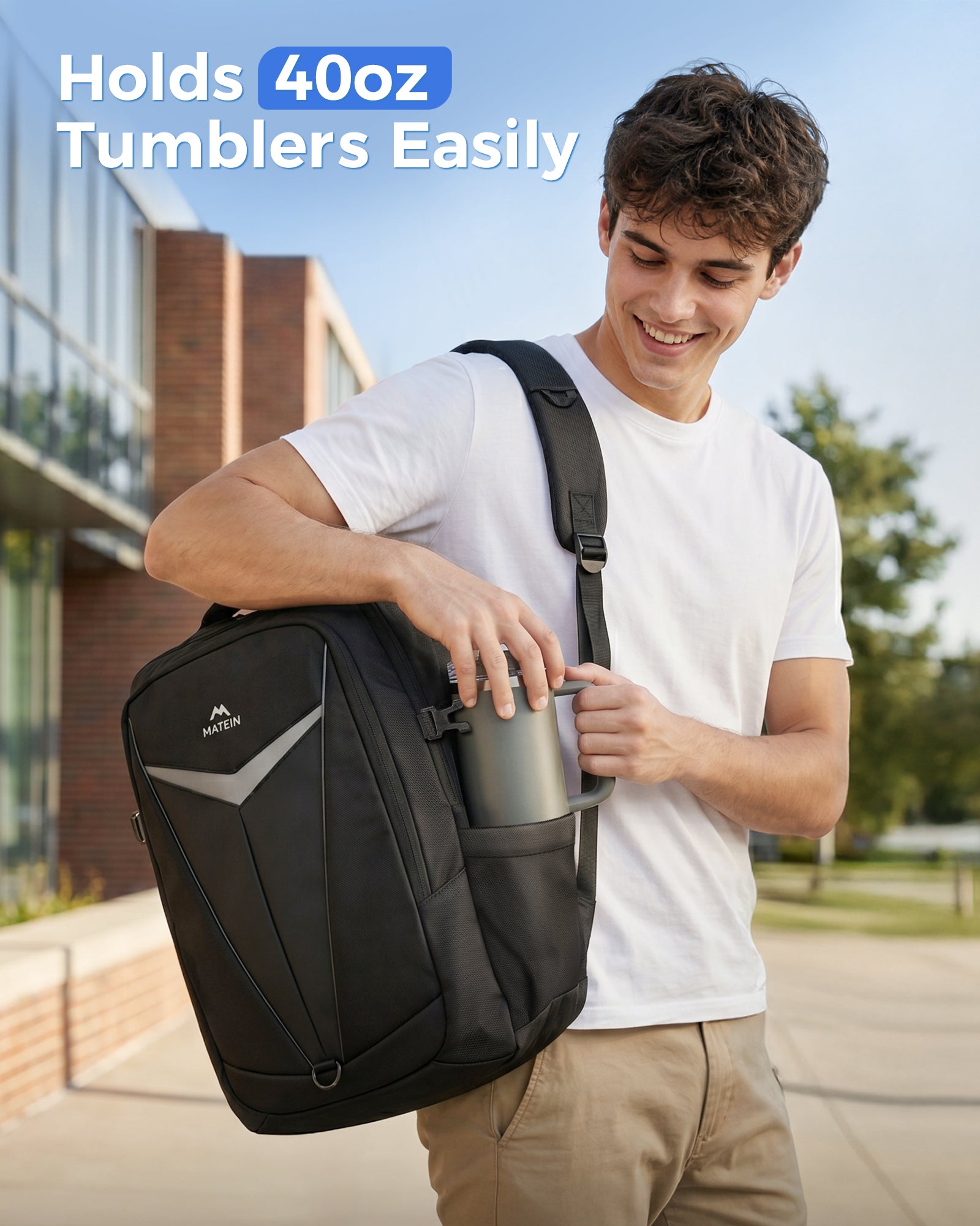 allintitle:backpacks to fit laptop MATEIN Large Work Backpack, College School Computer Bookbag 17 Inch handle sleeve for sliding onto your luggage while traveling Patented phone stand for both on bag and on desk use Fits all phone sizes Patented removable drawer for tech accessories and extra storage Comes with an adjustable divider Great for organizing your essentials for the gym or traveling AO ALI VICTORY, Laptop Backpack,