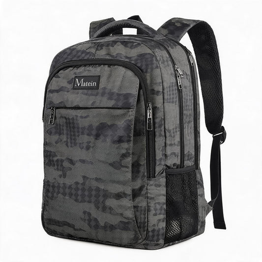 Gray Camo Mlassic Travel Laptop Backpack