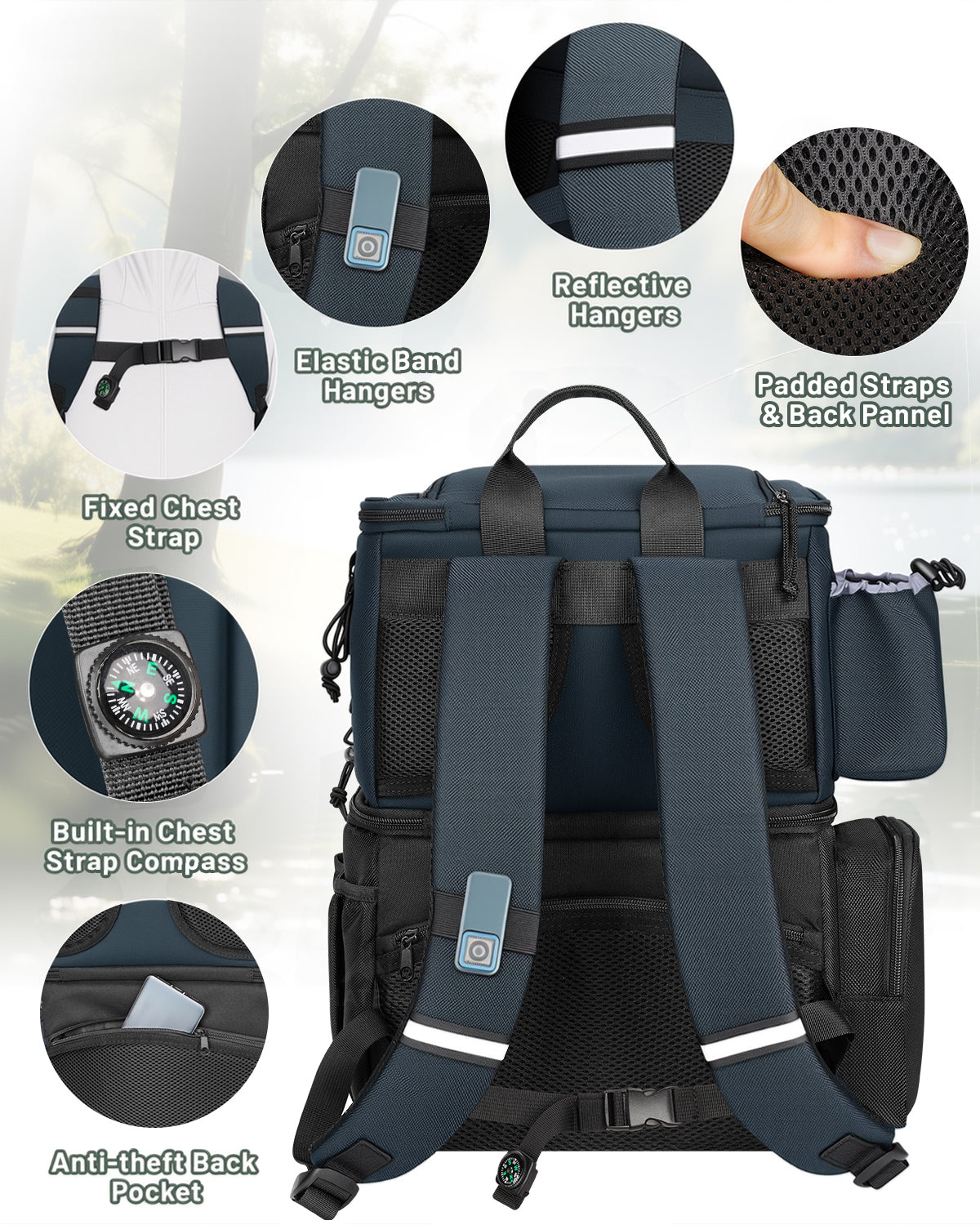 back back tackle box Fishing Backpack With 4 Boxes This large tackle box backpack with cooler compartment can be your choice. EGO Fishing Kryptek Tackle Box
