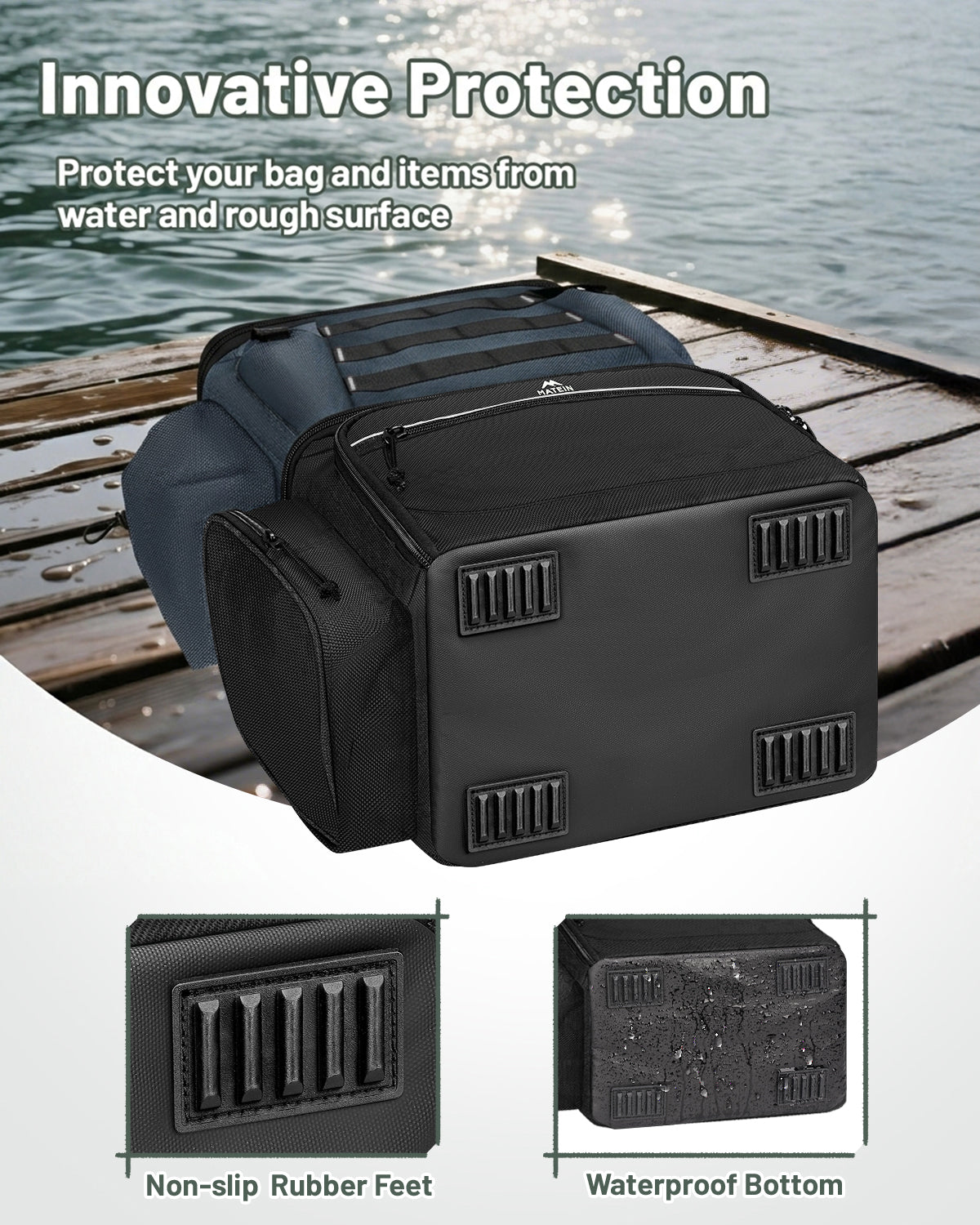 Fishing Backpack with 4 Tackle Boxes