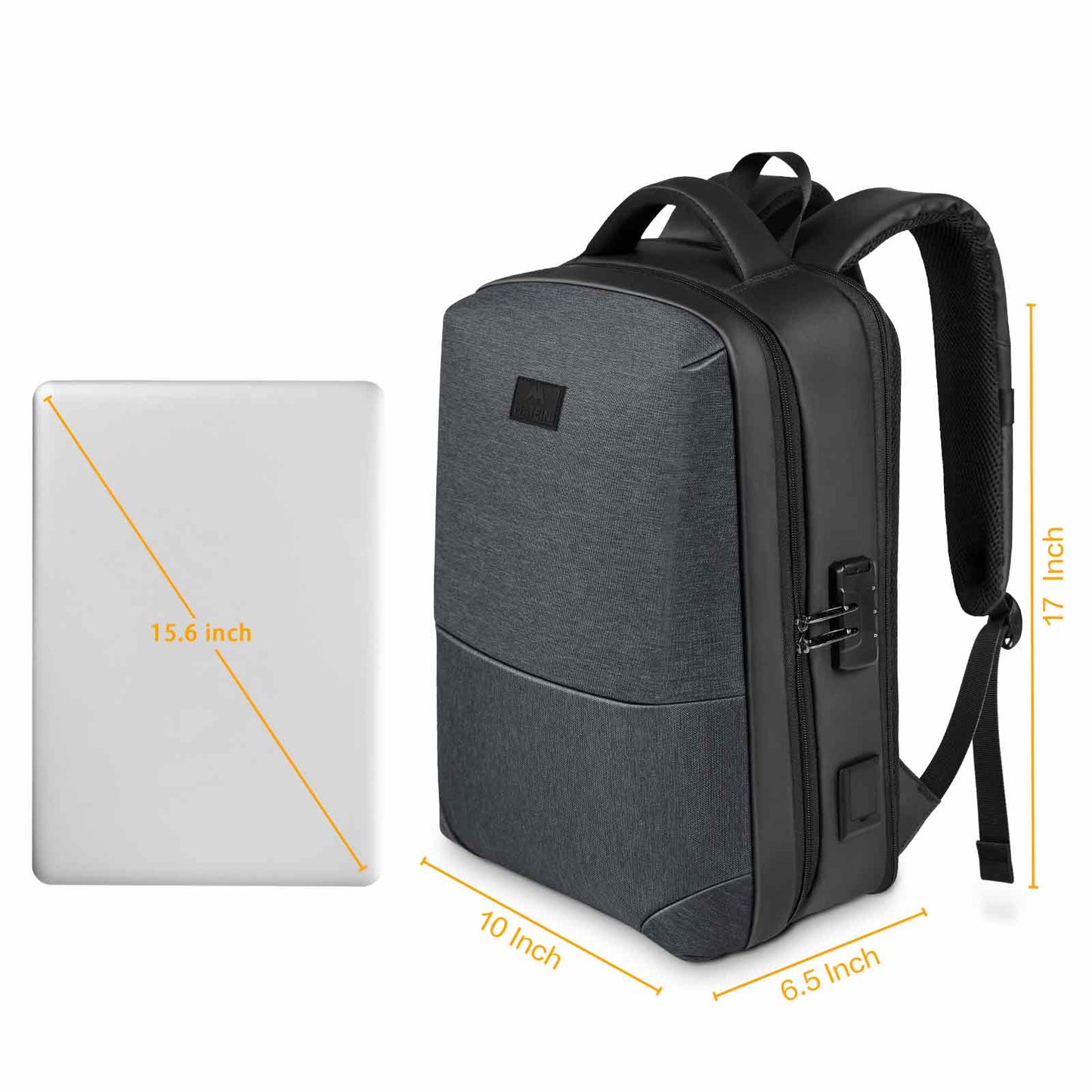 Matein Hard Shell Backpack - travel laptop backpack