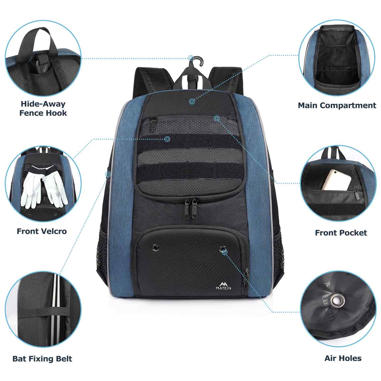 AI EN JIU Softball Bag, Baseball Bat Bag with Shoe Compartment for AI EN JIU Softball Bag, Baseball Bat Bag with Shoe Compartment for
