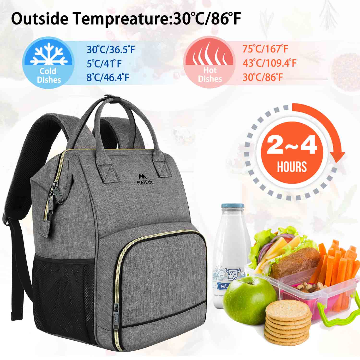 Matein Lunch Box Laptop Backpack