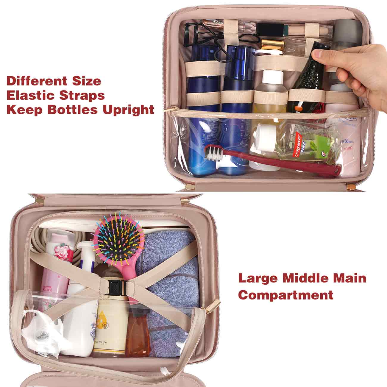  Large Capacity Makeup Bag Set - 3 Pieces Checkered Cosmetic Bag  for Women Travel Makeup Bag Organizer Cute Makeup Brushes Storage Bag  Travel Toiletry Bag Storage Bag for Women,Brown 