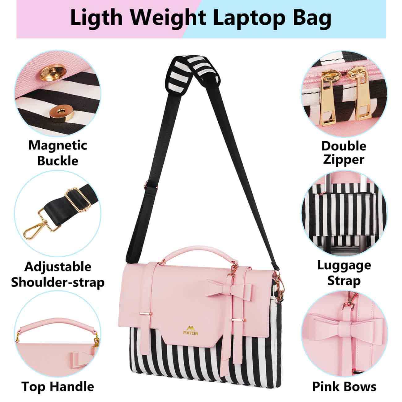 Matein Laptop Messenger Bag for Women - Matein