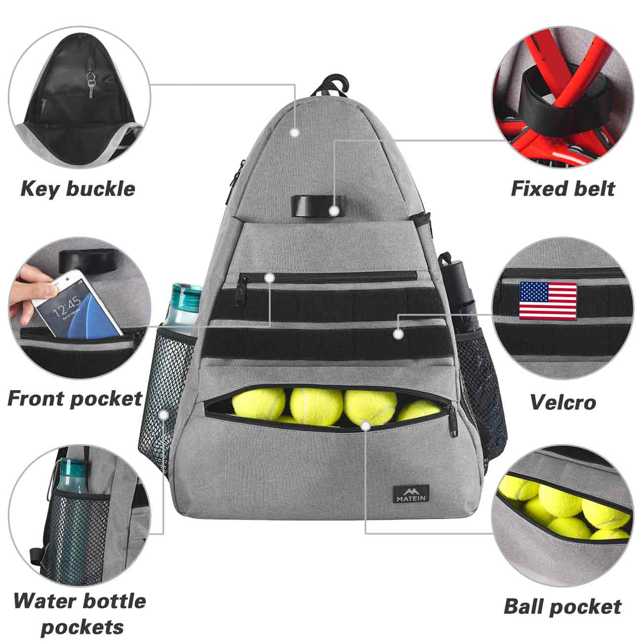 Matein Tennis Backpack-tennis bags for women