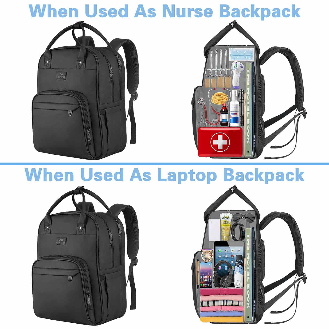 best north face backpack for nursing school Matein Nurse Backpack for Nurses
