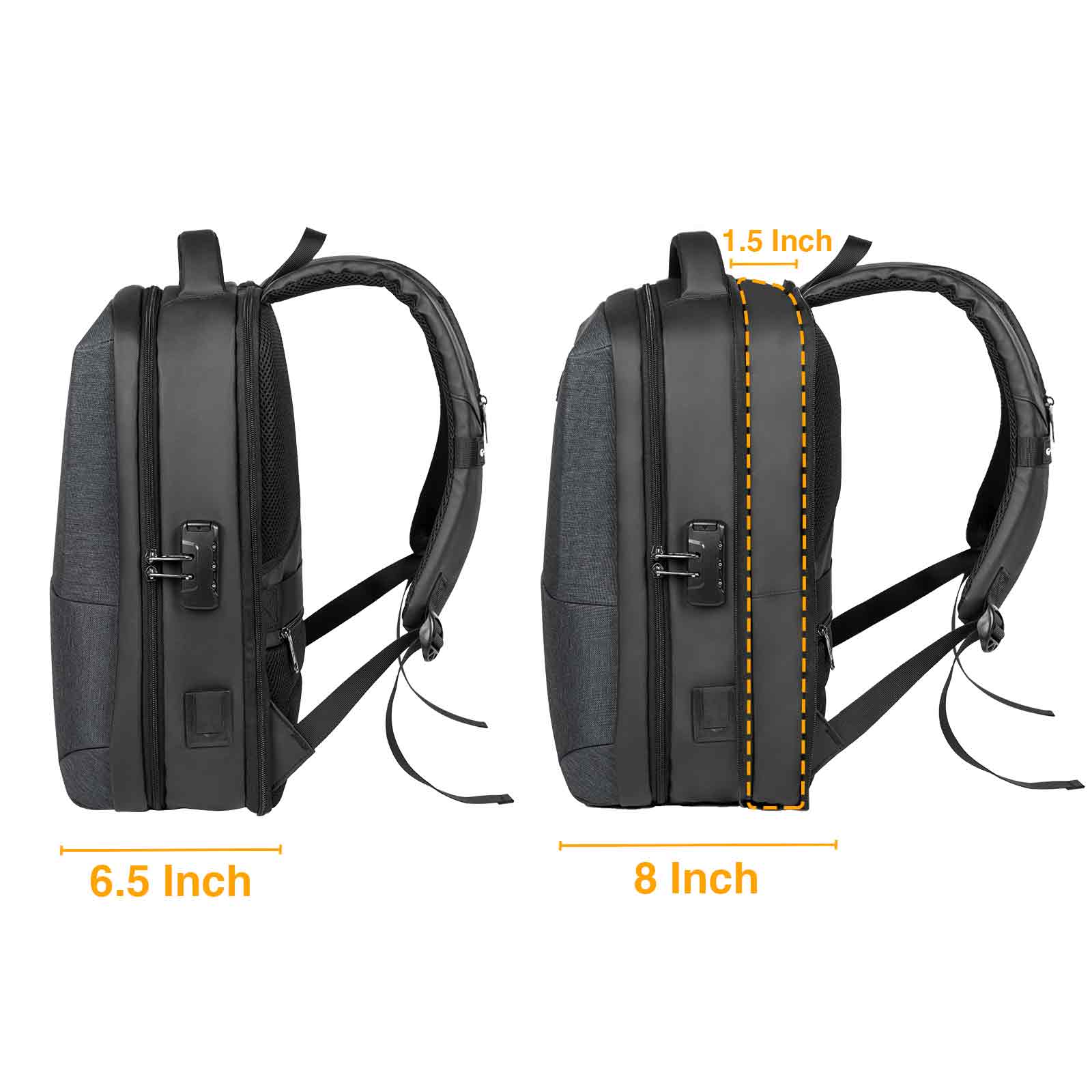 Matein Hard Shell Backpack - travel laptop backpack