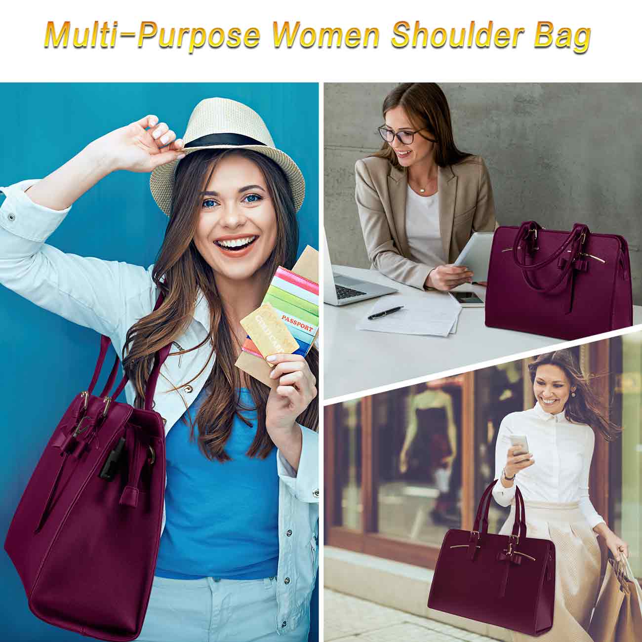 Matein Laptop Tote Bags for Work-Women bag