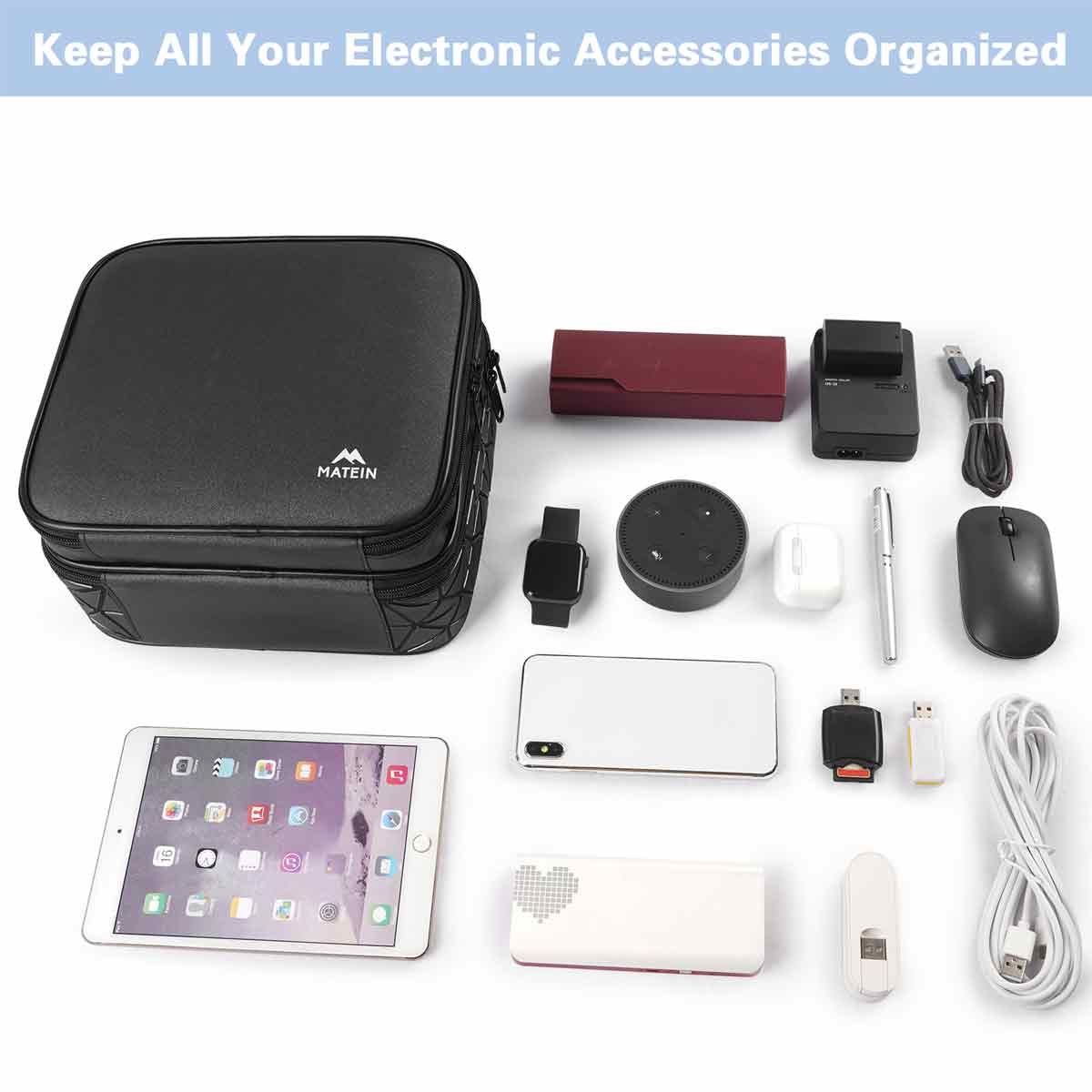 MATEIN Cable Organizer Bag|Electronic Storage|Electronics Organizer Case