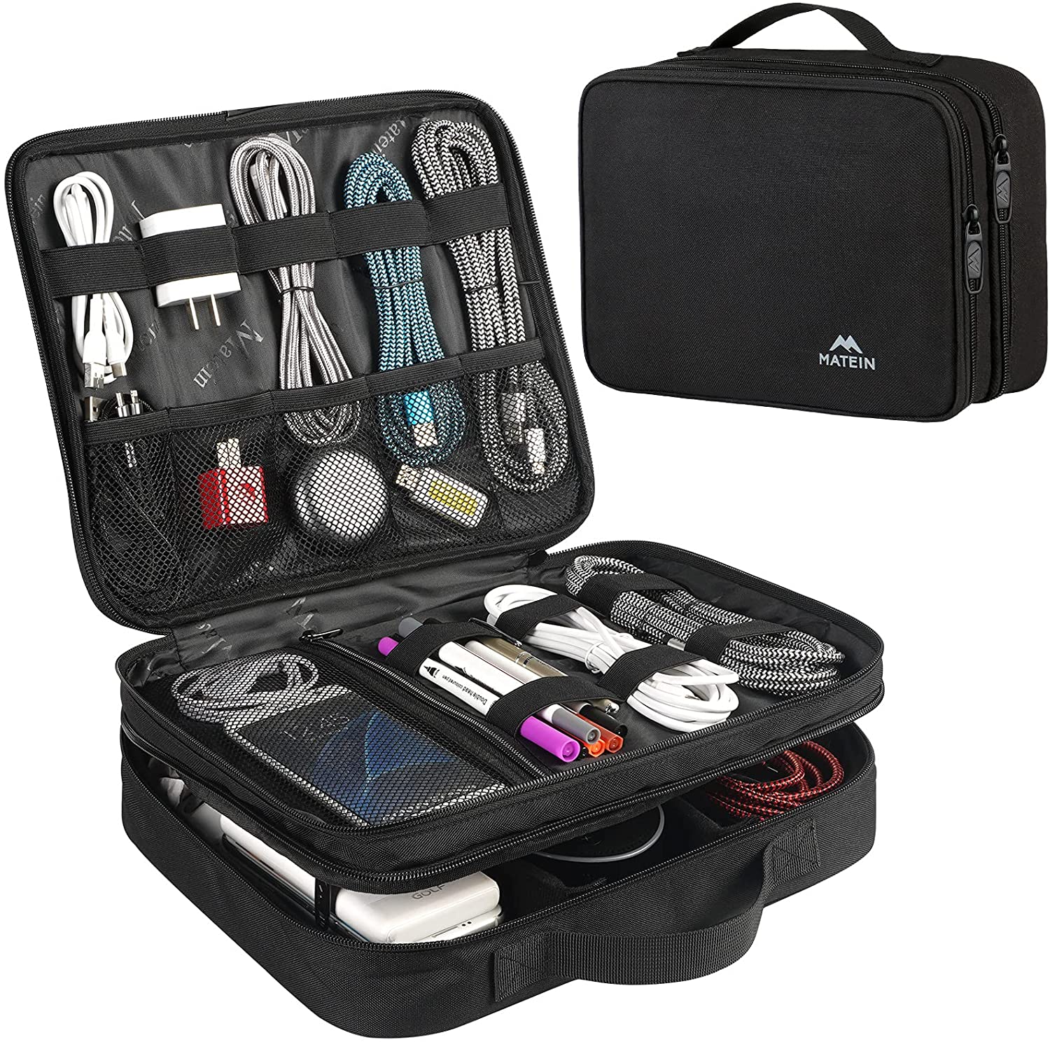 Matein Travel Electronic Organizer Storage Bag - travel laptop backpack