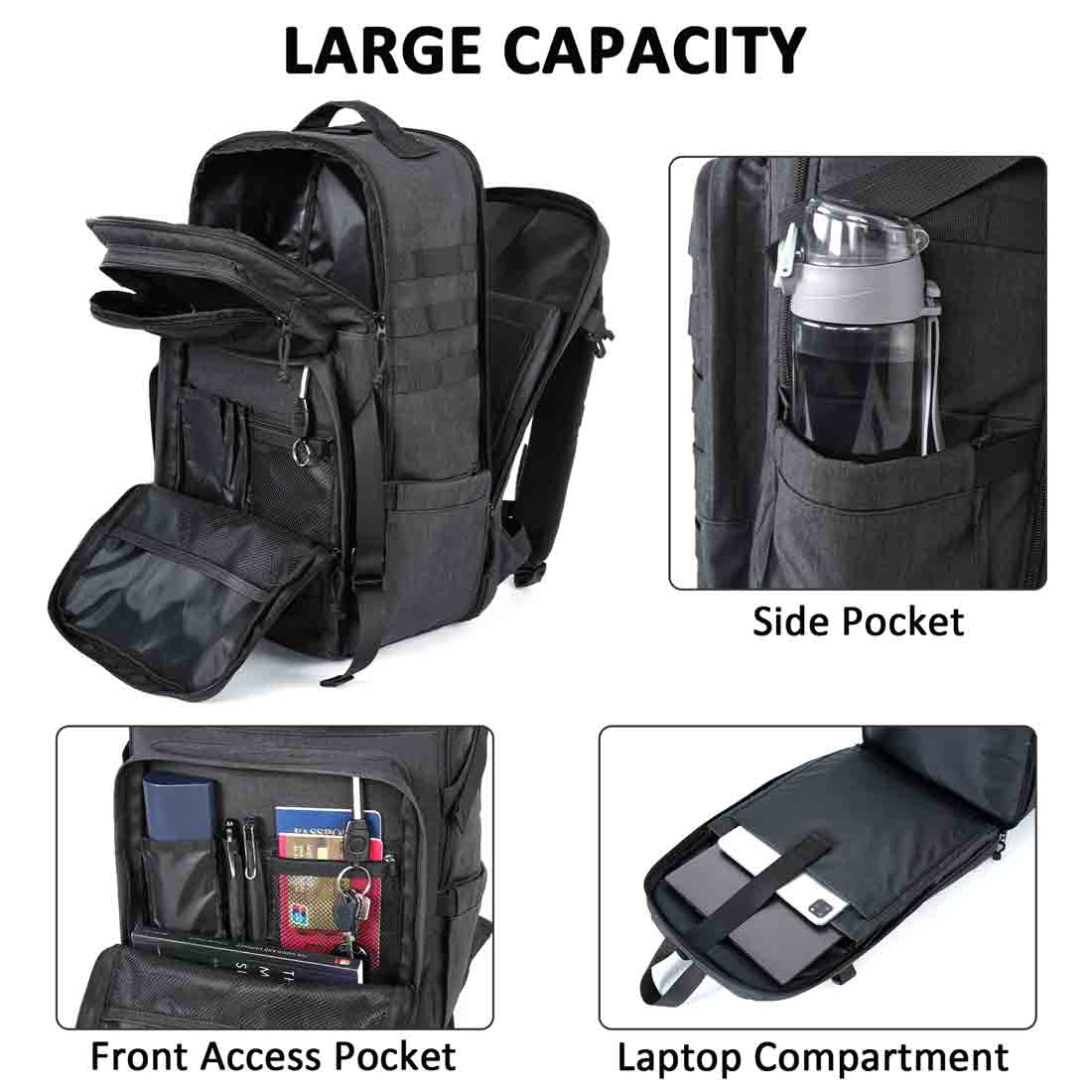 best tactical backpack for laptop Black Tactical Backpack