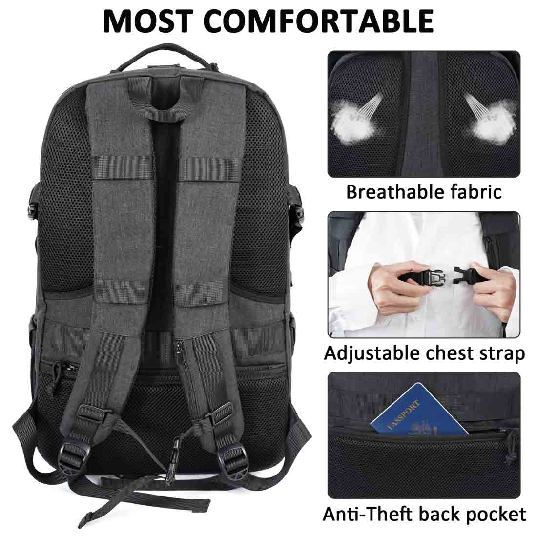 Black Tactical Backpack Black Tactical Backpack