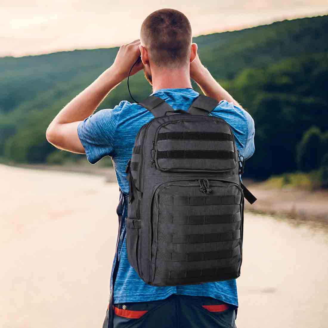 Matein Black Tactical Backpack