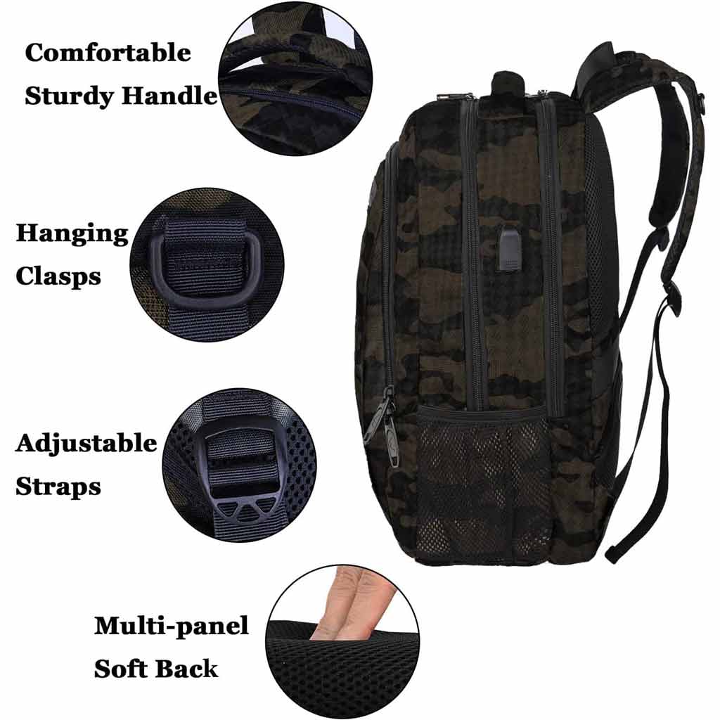 Matein Black Military Backpack