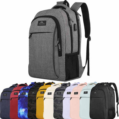 Matein Mlassic Travel Laptop Backpack with USB Charging Port
