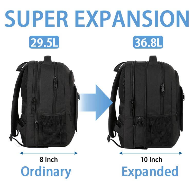 College Travel Matein Bookbag Expandable Backpack Laptop