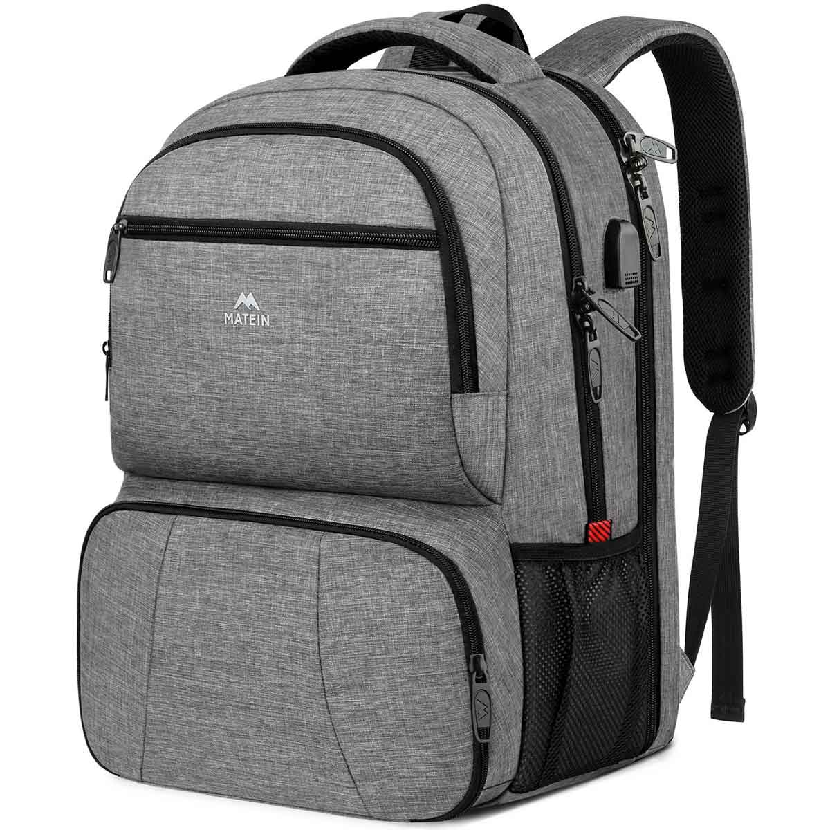 MATEIN 15.6/17.3 Inch Laptop Backpack With Removable Insulated Lunch Box, 2-in-1 Work &